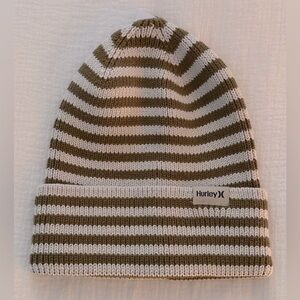 Hurley Women’s Billie Beanie Olive Striped Hat OS